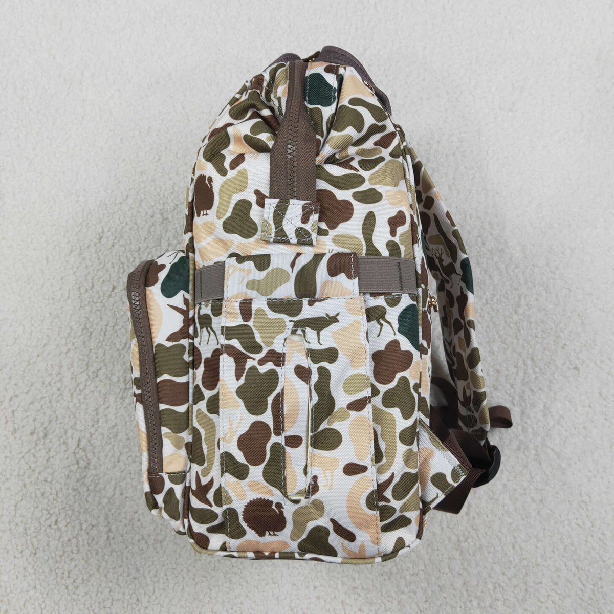 BA0407 Hunting Camo Dog Diaper Bag Backpack