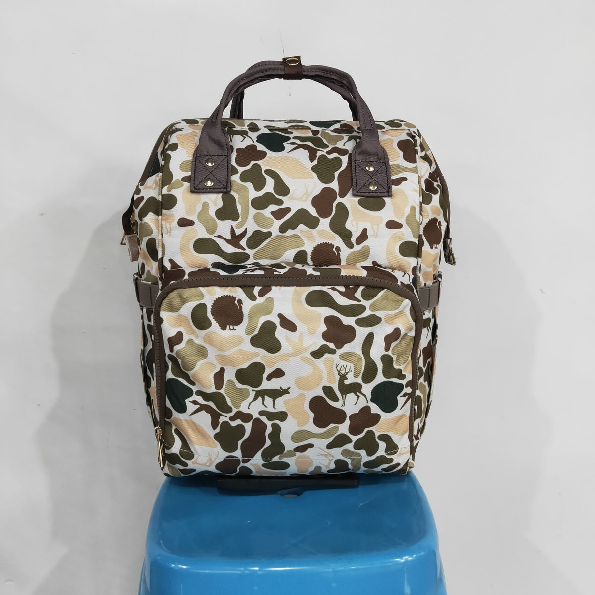 BA0407 Hunting Camo Dog Diaper Bag Backpack