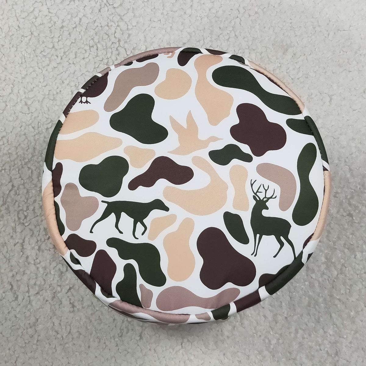 BA0466 Embroidery Easter Rabbit Camo Basket Handbag Bag