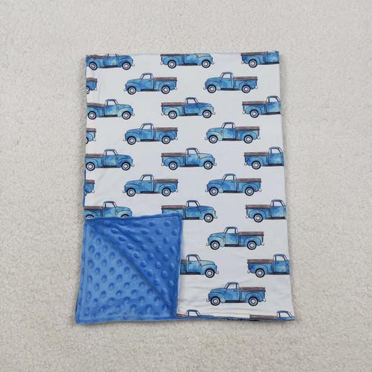 BL0062 Truck Pattern Blue Baby Blanket 29-43 inches 202511 RTS