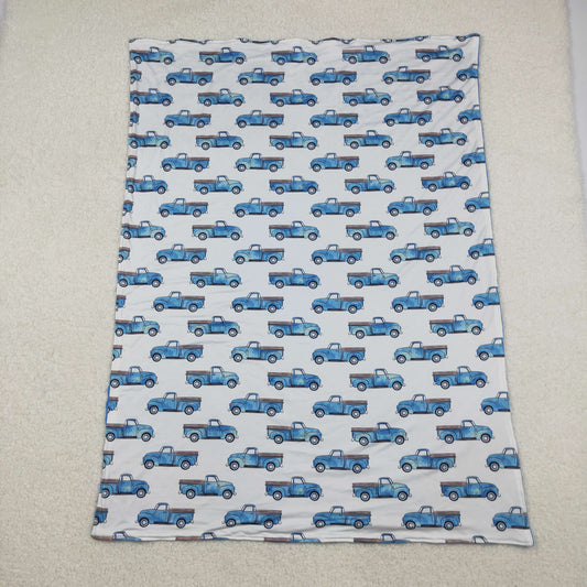 BL0062 Truck Pattern Blue Baby Blanket 29-43 inches 202511 RTS
