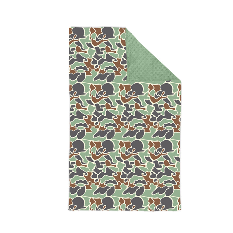 Preorder BL0144 NO MOQ brown and green camouflage baby blanket