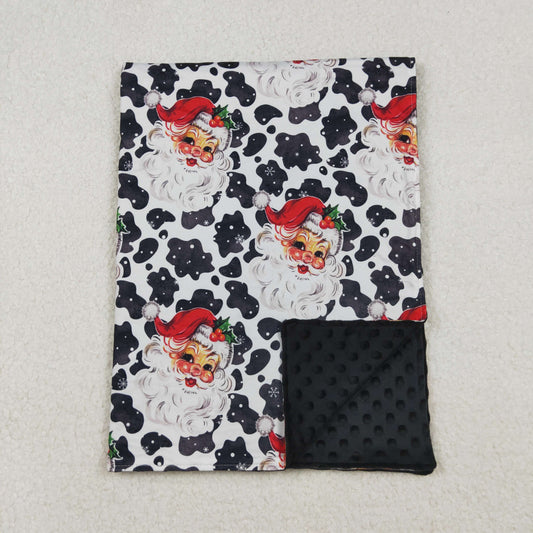 BL0158 Cow Print Christmas Santa Claus Black and White 29-43 inches Baby Blankets Wholesale 202510 RTS