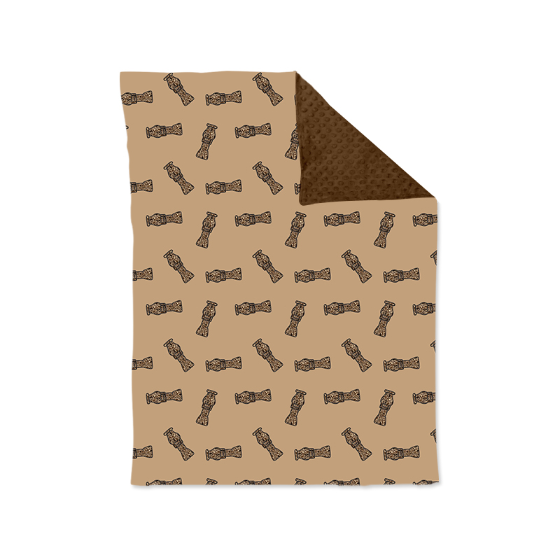 Preorder BL0165 Camouflage bottle brown baby blanket