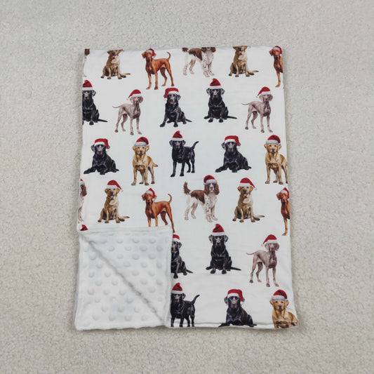 BL0176 Christmas Puppy White 29-43 inches Baby Blanket Wholesale 202510 RTS
