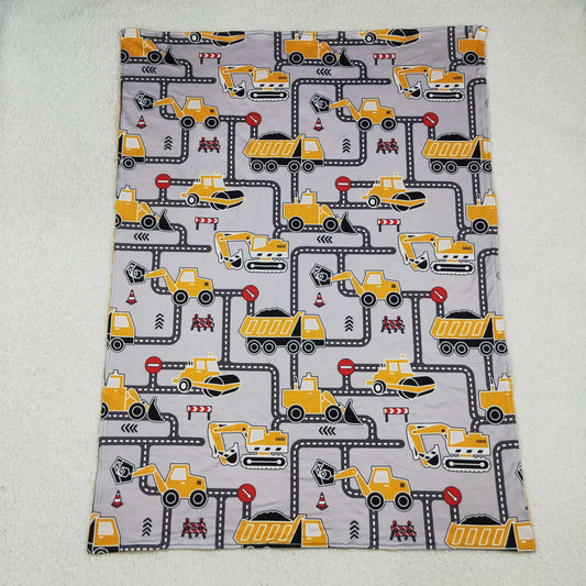 BL0199 Grey Orange Truck 29-43 inches Baby Blanket 202510 RTS