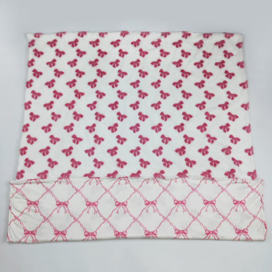 BL0209 Pink Bows 29-43 inches Blanket 202507 RTS Free Shipping Over 2KG