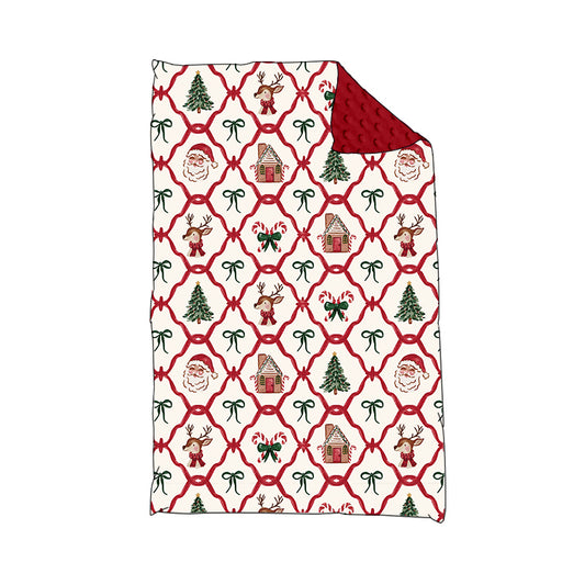 Preorder BL0219 Christmas Santa Claus Red Baby Blankets 29-43 inches  202508