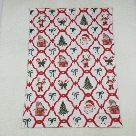 BL0219 Christmas Santa Claus Red Baby Blankets 29-43 inches  202509 RTS