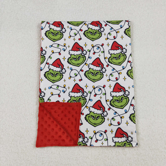 BL0222 Christmas Grinch Red Baby Blankets 29-43 inches  202509 RTS