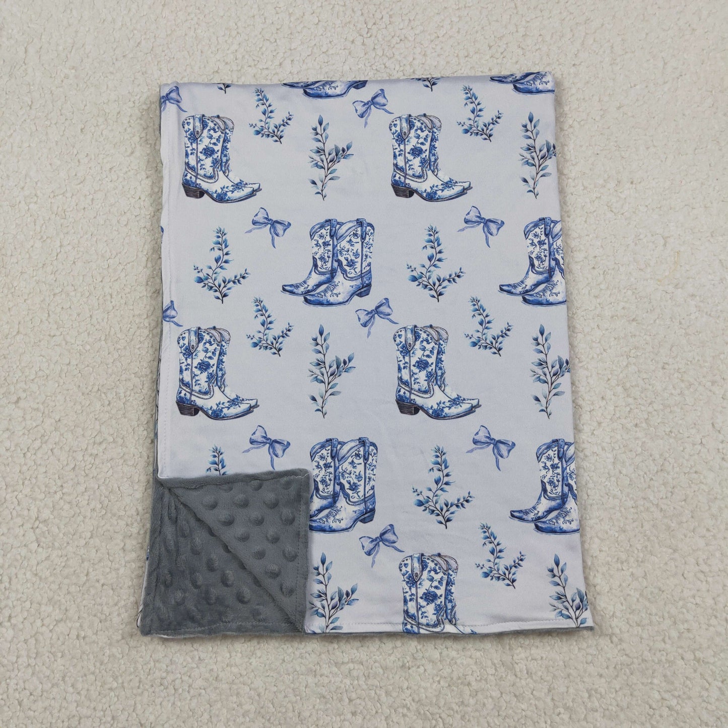 BL0229 Boots Haze Blue Baby Blankets 29-43 inches  202605 RTS