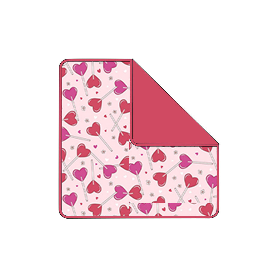 MOQ 5 PCS Preorder BL0242 Valentines Day Love Lollipops Pink Red Baby Blanket 29-43 inches  202512