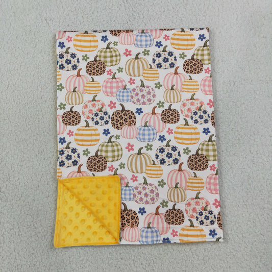 BL0252 Pumpkin Flower Yellow Baby Blanket 29-43 inches 202608 RTS