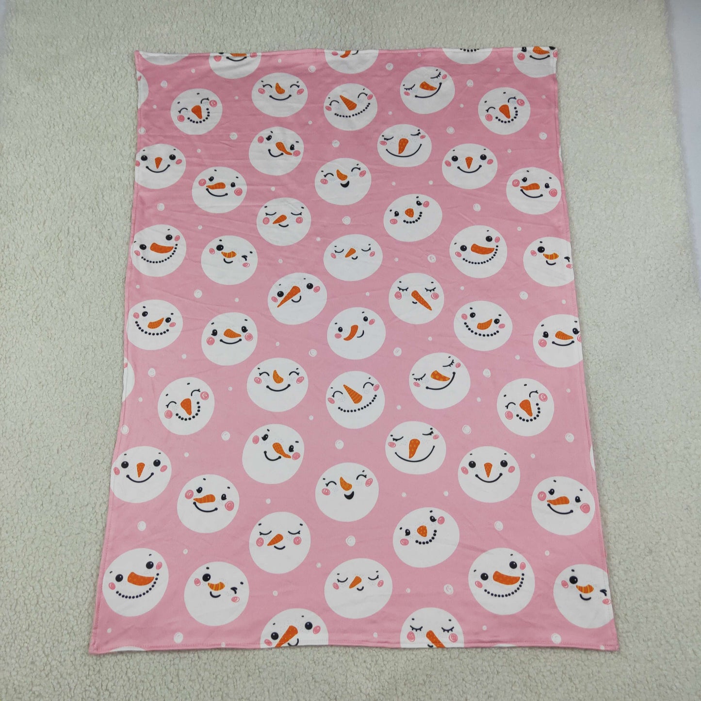 RTS BL0266 baby blanket baby blanket minky blanket christmas snowman print blanket
