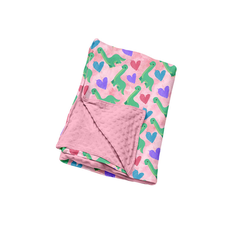 Preorder MOQ 5 pcs Each Style Valentine's Day Love Dinosaur Ruffles Pink Kids Matching Clothes