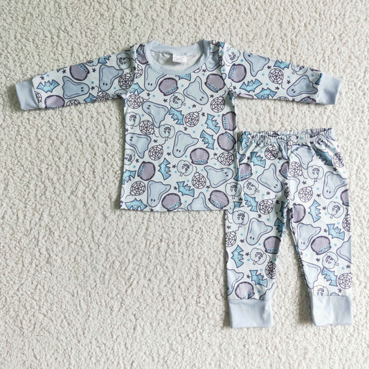 Clearance BLP0001 RST Boys Halloween blue long sleeve pants pajamas