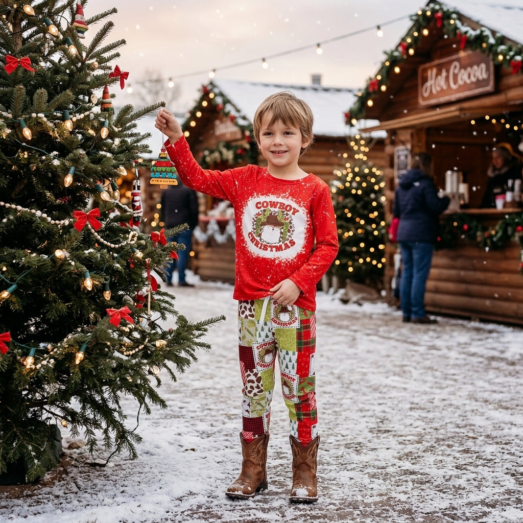 BLP0375 Christmas Cowboys Boys Jogger Set 202609 RTS