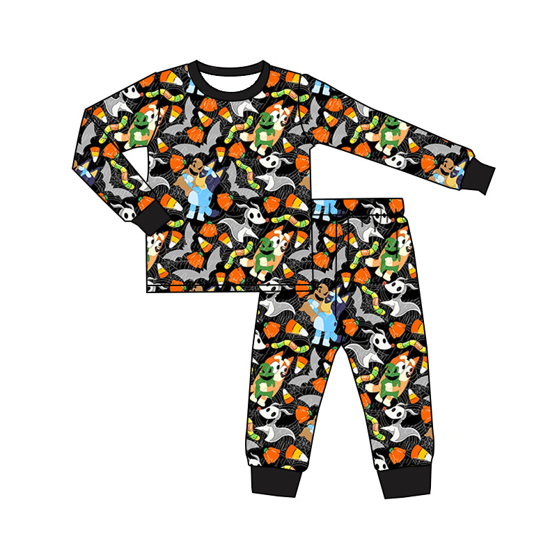 Preorder BLP0514 bluey Halloween Candy Bat Black Long sleeve pants pajama set High quality