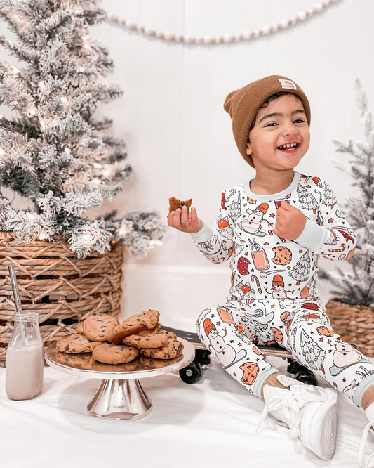 Preorder BLP0688 NO MOQ Snowman Milk biscuit Long sleeve trousers pajamas set