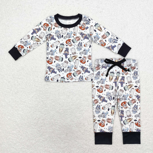 BLP0720 bluey Halloween Bat Long Sleeve and long pants pajama set