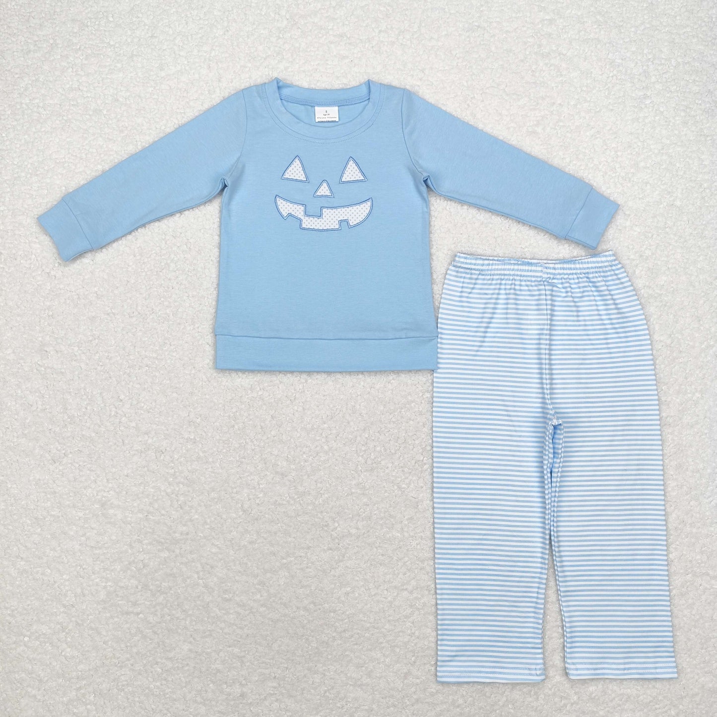 BLP0863 believe Jesus light blue long sleeve pantsuit