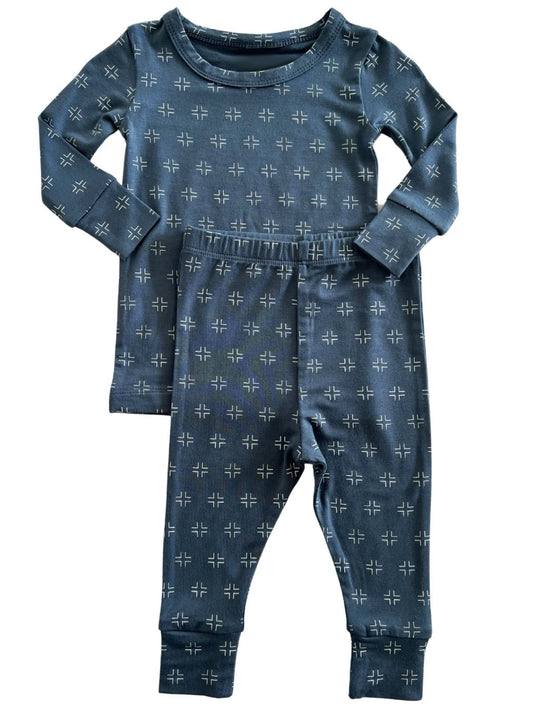 Preorder BLP0884 Symbol Blue long sleeve trousers pajamas set high quality wholesale