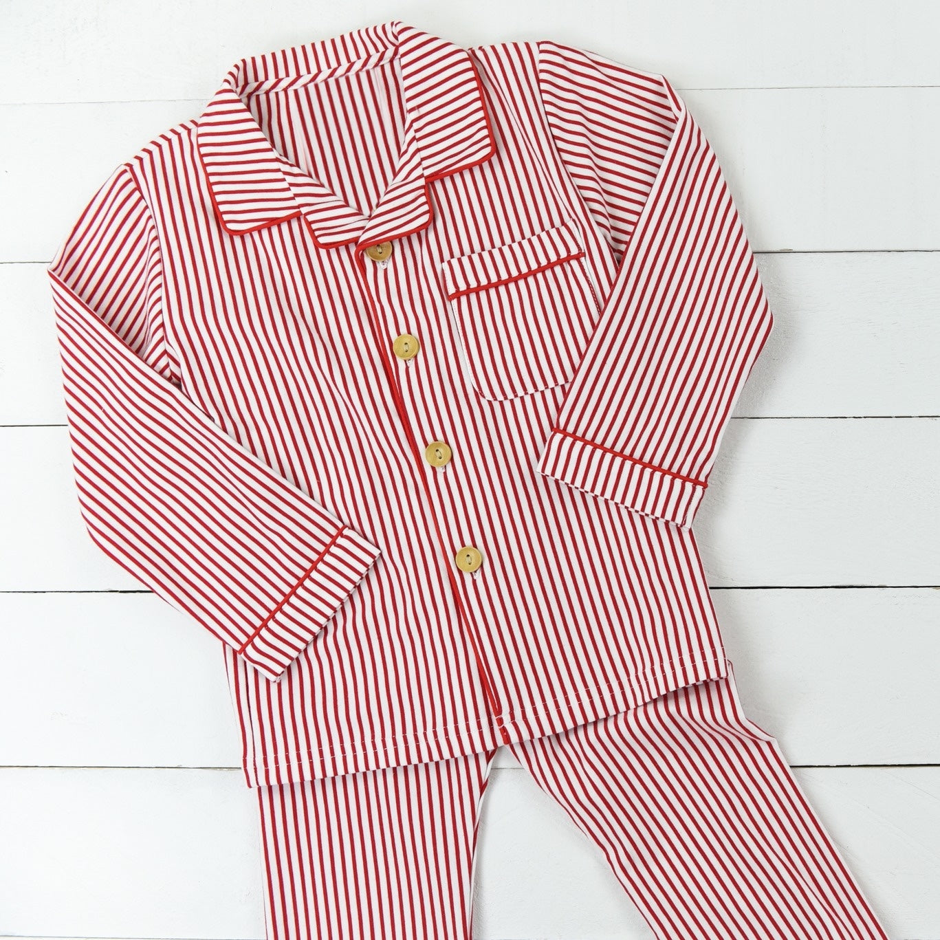 Preorder BLP0980 Christmas red striped long sleeve trousers pajama set for boys