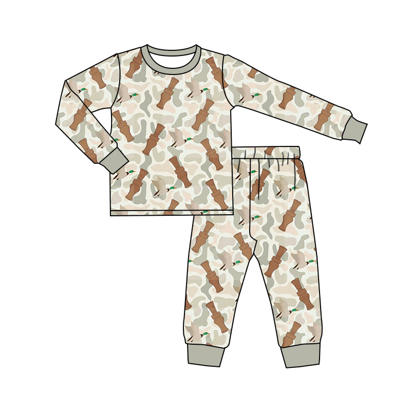 Preorder BLP1016 Duck Bottle camouflage long sleeve pants pajama set