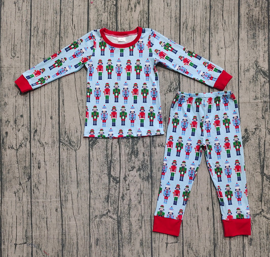NO MOQ preorder BLP1242 Christmas Nutcracker Long-Sleeved Pants Boys Set 202509