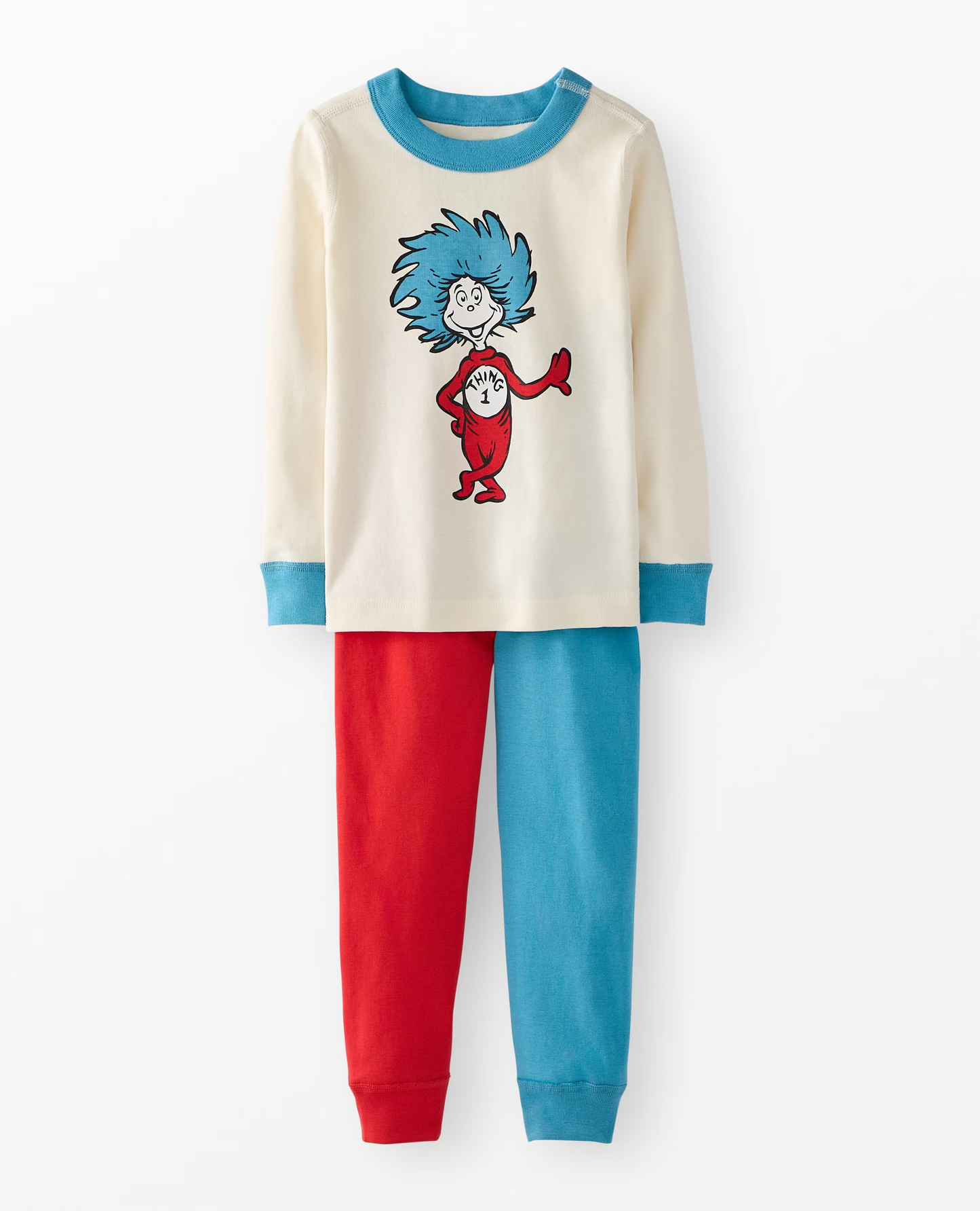 MOQ 5 preorder BLP1363 Dr Seuss Red Blue Long-Sleeved Pants Boys Sets 202510