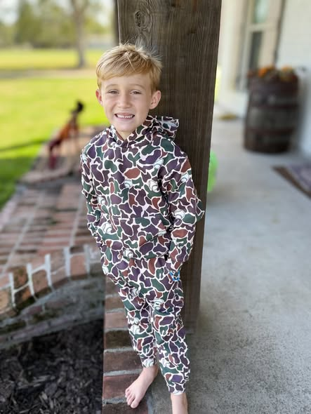 NO MOQ MOQ preorder BLP1412 Camouflage Hooded Long-Sleeved Pants Boys Sets 202512