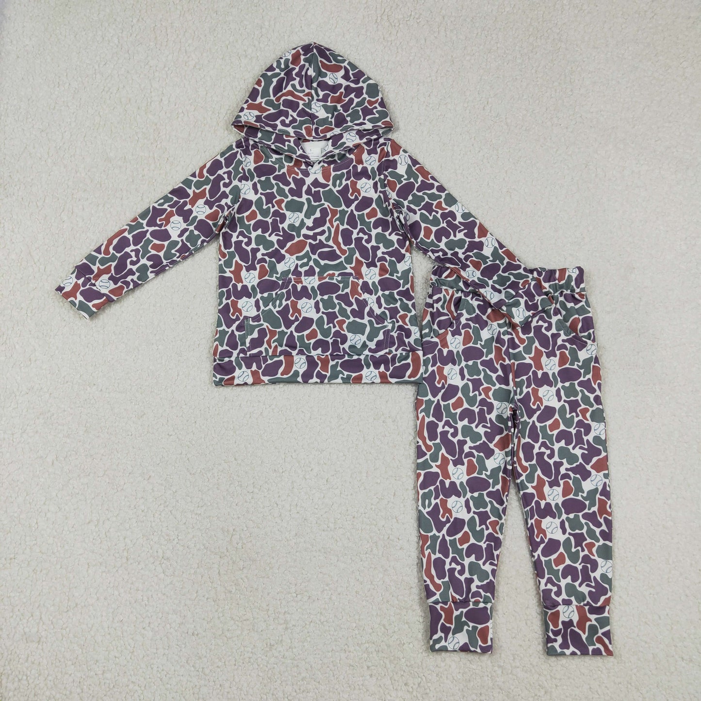 BLP1412 Camouflage Hooded Long-Sleeved Pants Boys Sets 202512 RTS