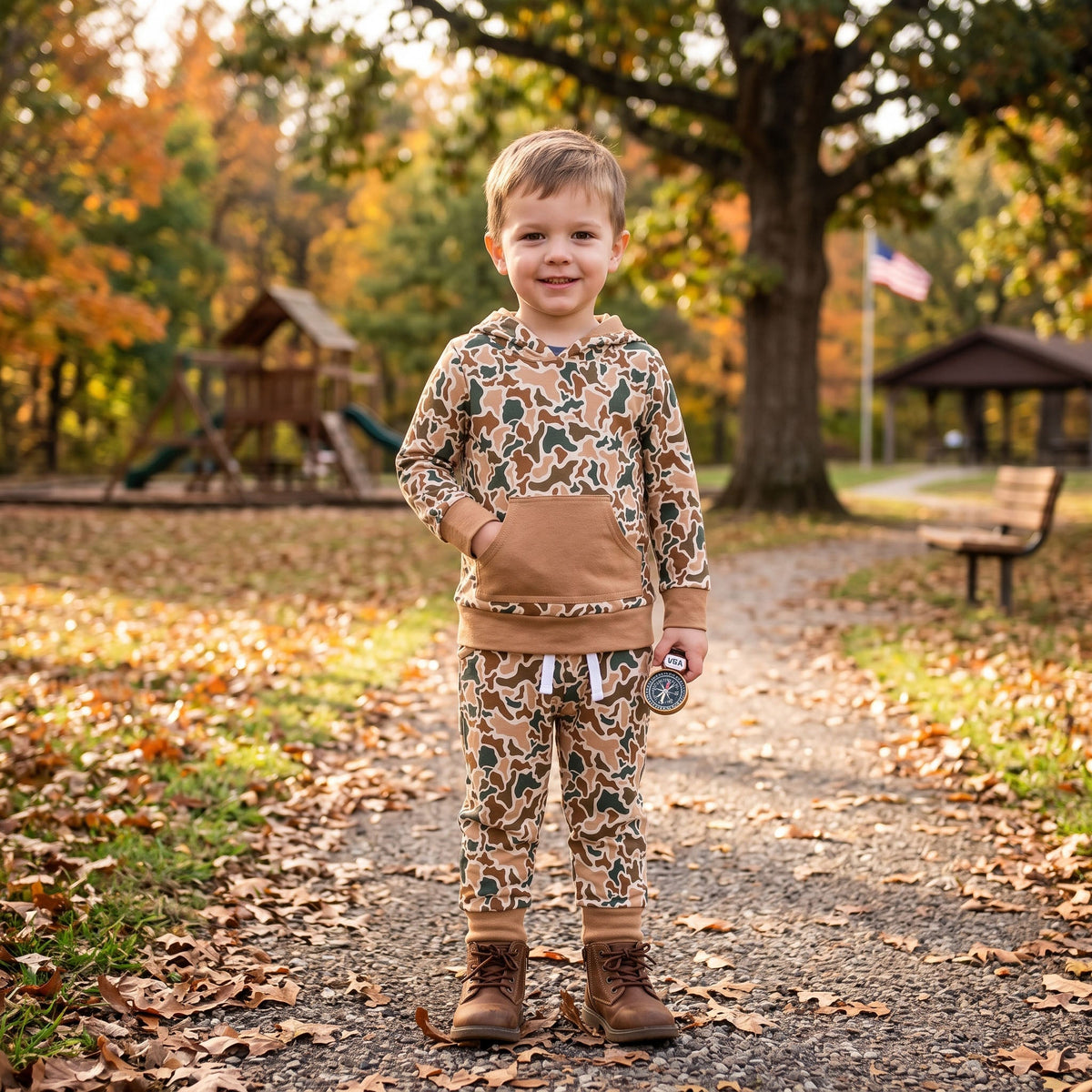 BLP1509 Hunting Camo Boys Hoodie Set 202609 RTS