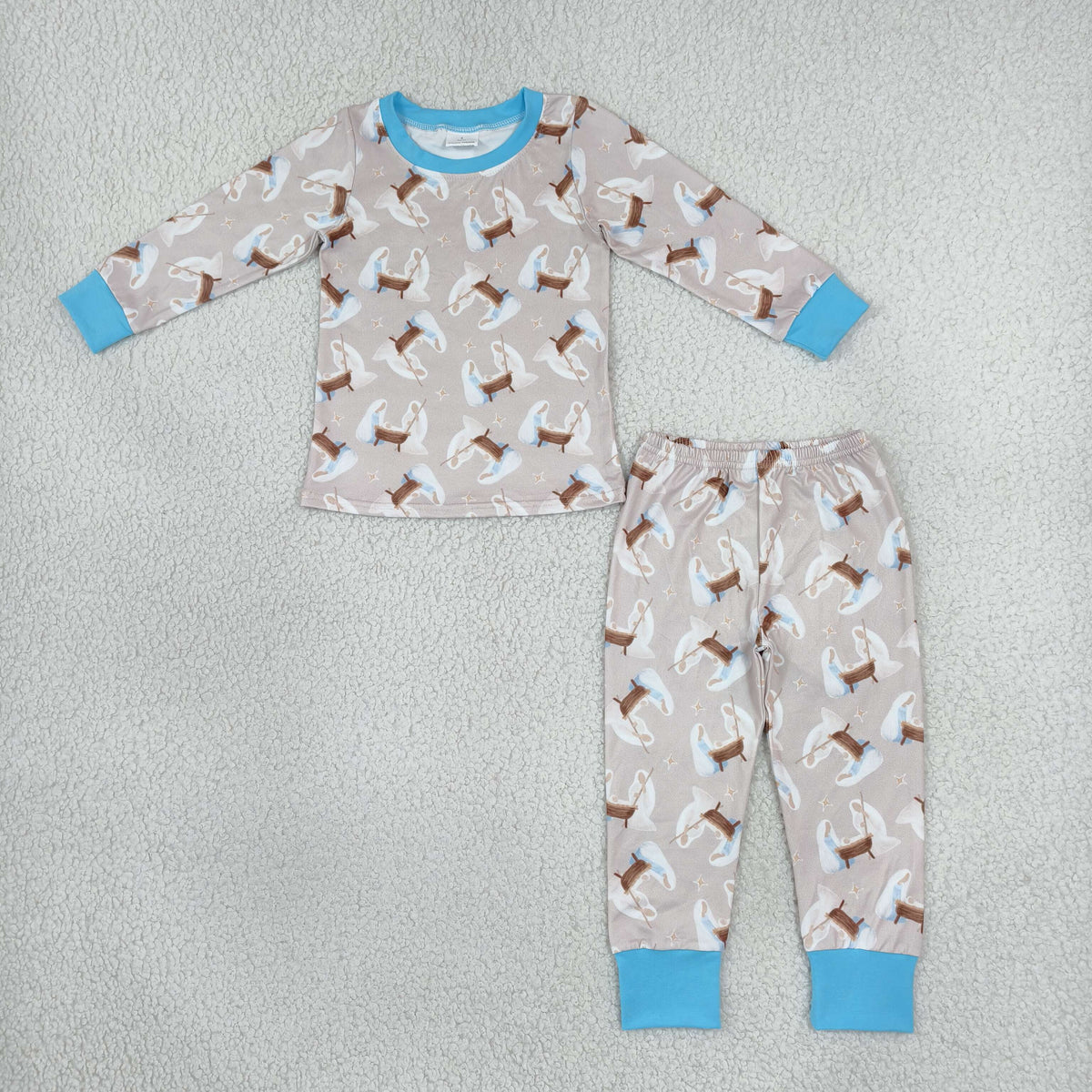 BLP1535 Nativity Jesus Pray Boys Pajamas Outfits