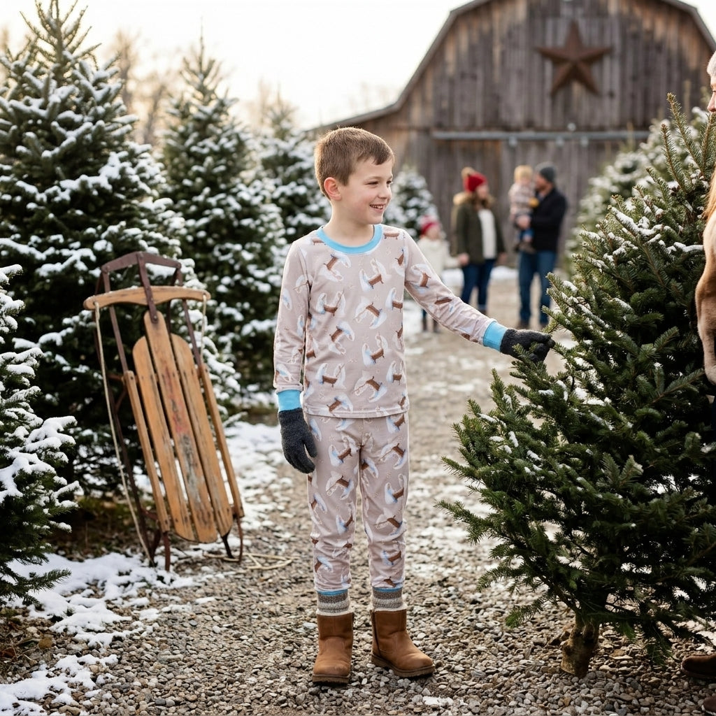 BLP1535 Nativity Jesus Pray Boys Pajamas Outfits