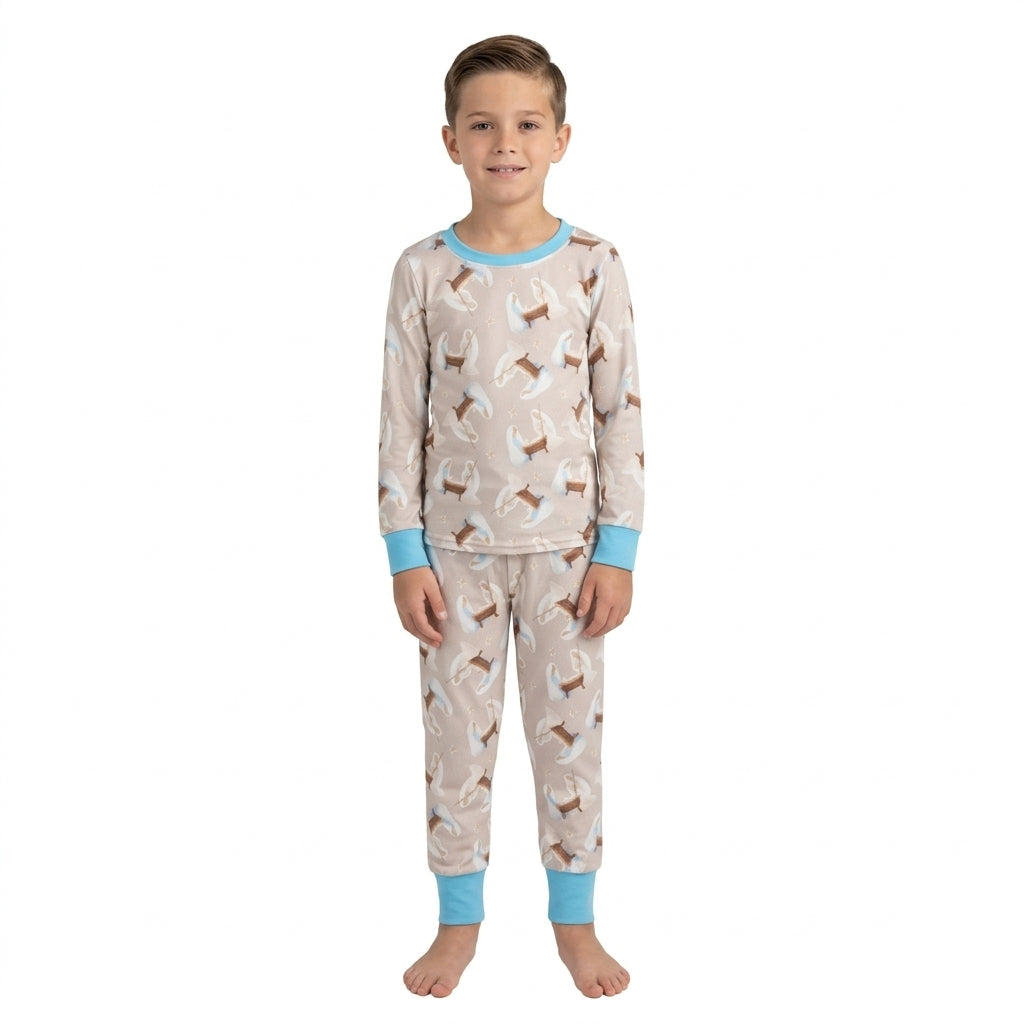 BLP1535 Nativity Jesus Pray Boys Pajamas Outfits