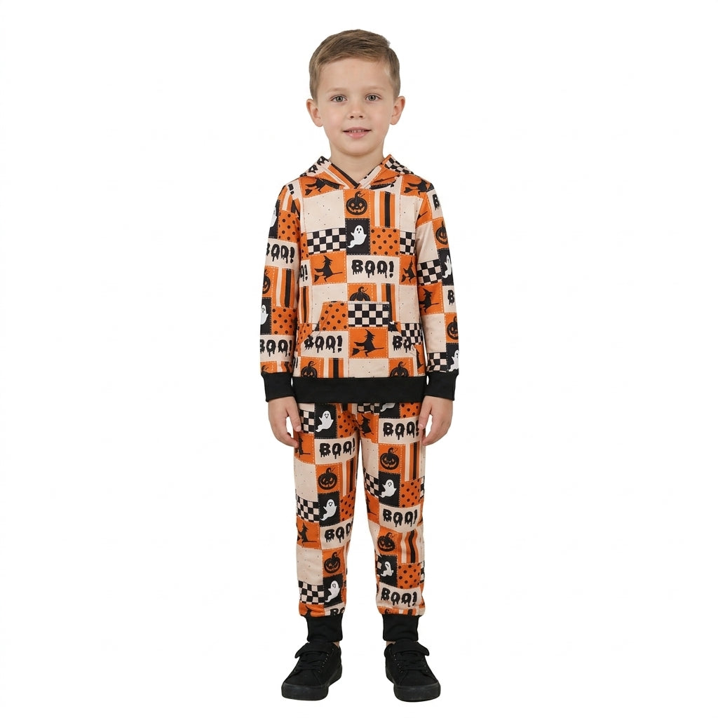BLP1544 Halloween BOO Hoodie Kids Boys Outfits