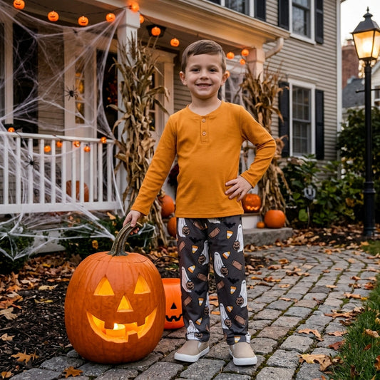 BLP1546 Halloween Ghost Pumpkin Boys Set 202609 RTS
