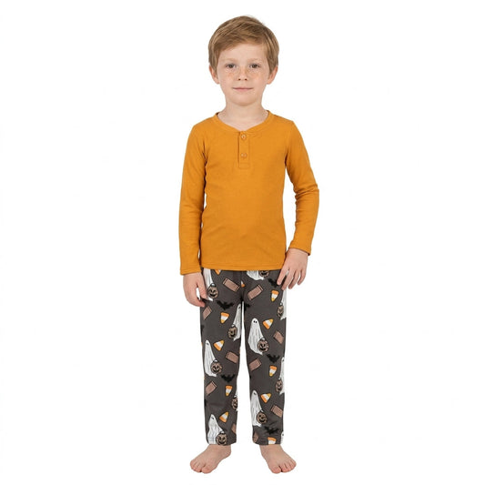Halloween Pumpkin Bats Candy Kids Matching Clothes