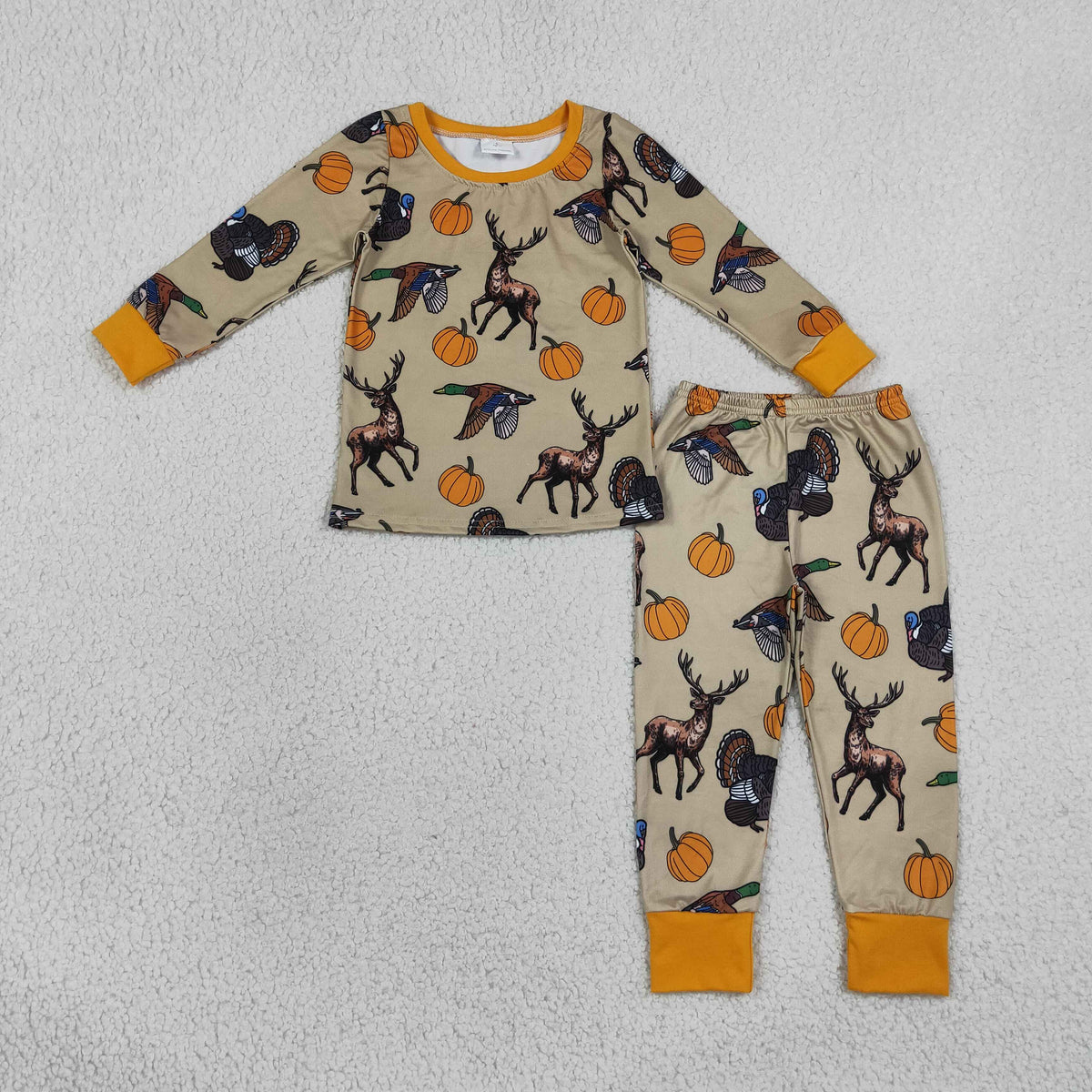 BLP1556 Hunting Pumpkin Boys Pajamas Outfits