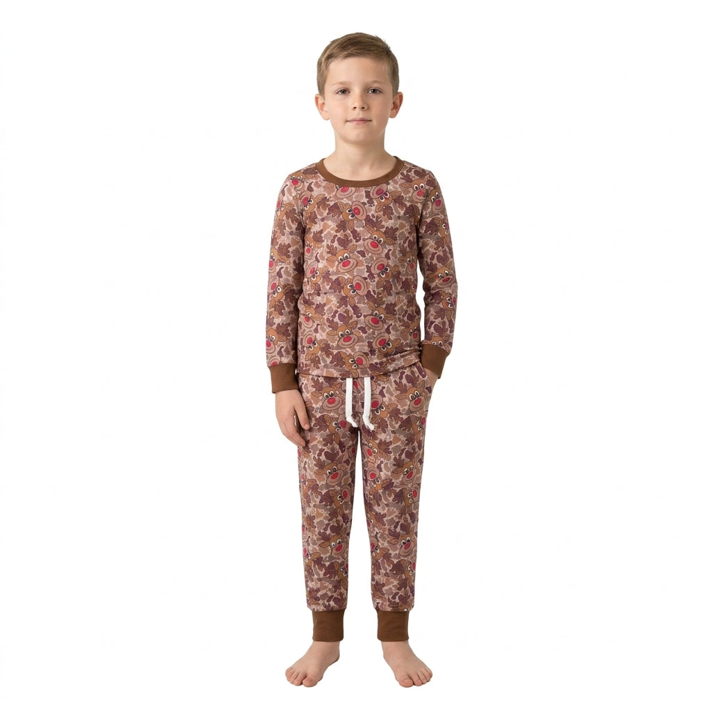 BLP1557 Christmas Elk Camo Boys Set