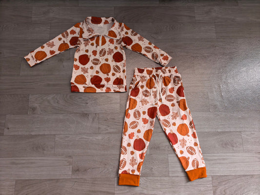 no MOQ BLP1573 pre-order  toddler boy clothes pumpkin print zipper boy fall outfit-real pic 2026.8.21