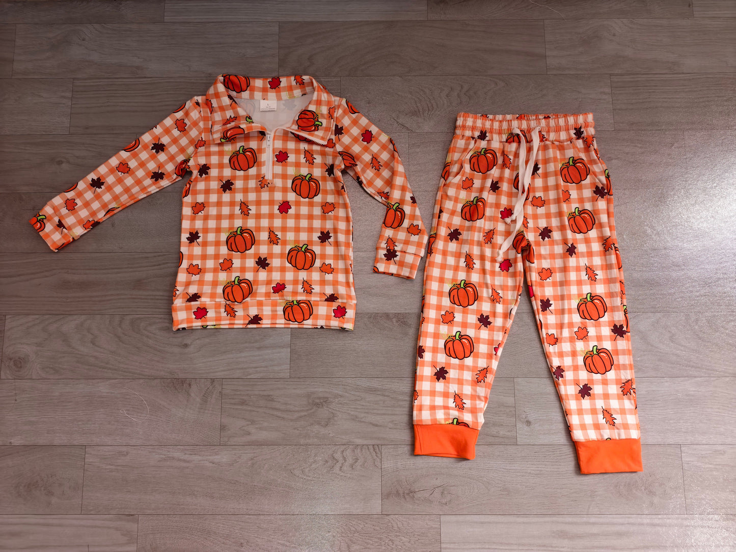 no MOQ BLP1574 pre-order  toddler boy clothes pumpkin print zipper boy fall outfit-real pic 2026.8.21