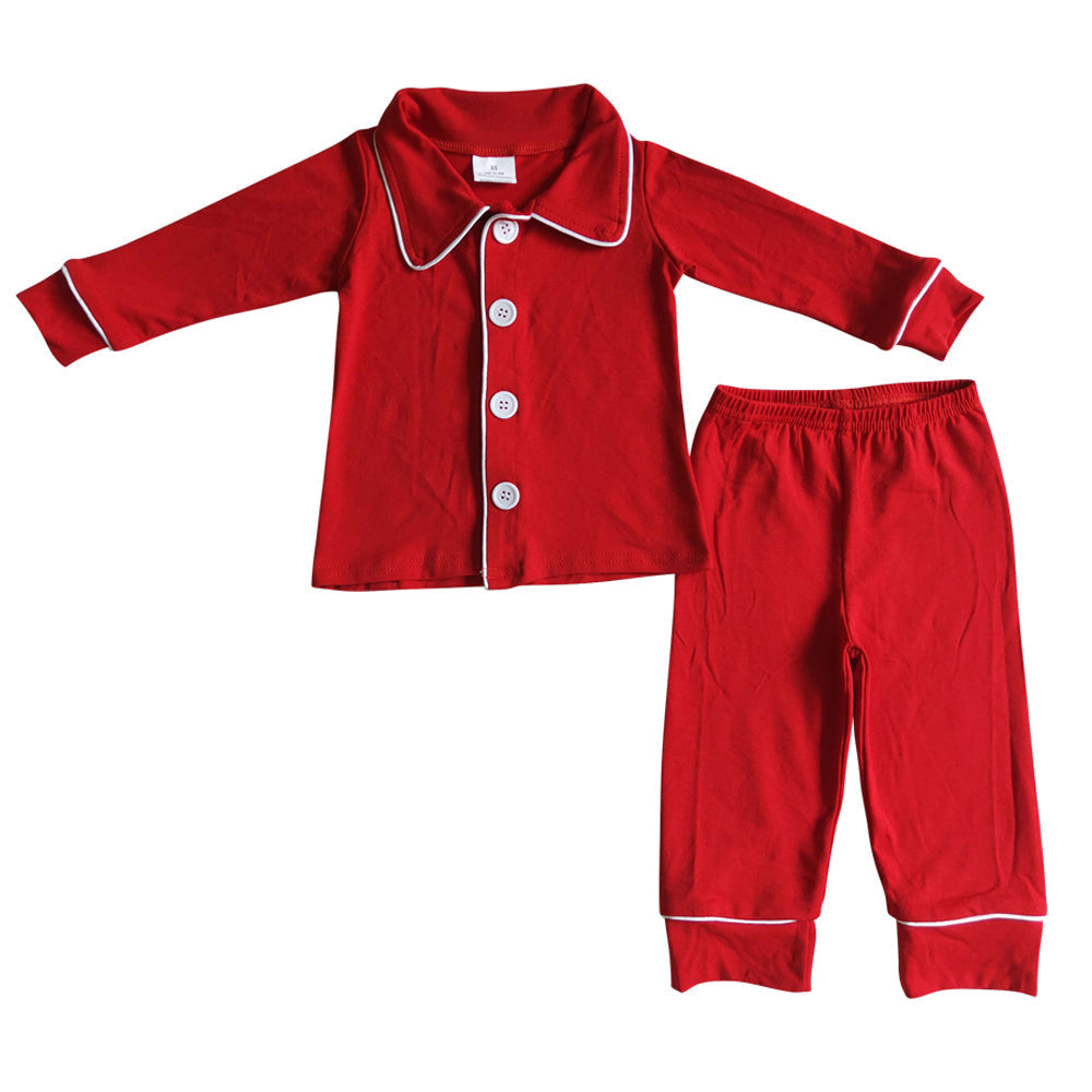 MOQ 5 pcs pre-order BLP1575 adult clothes christmas solid red pajamas set men winter pants set-2026.8.21