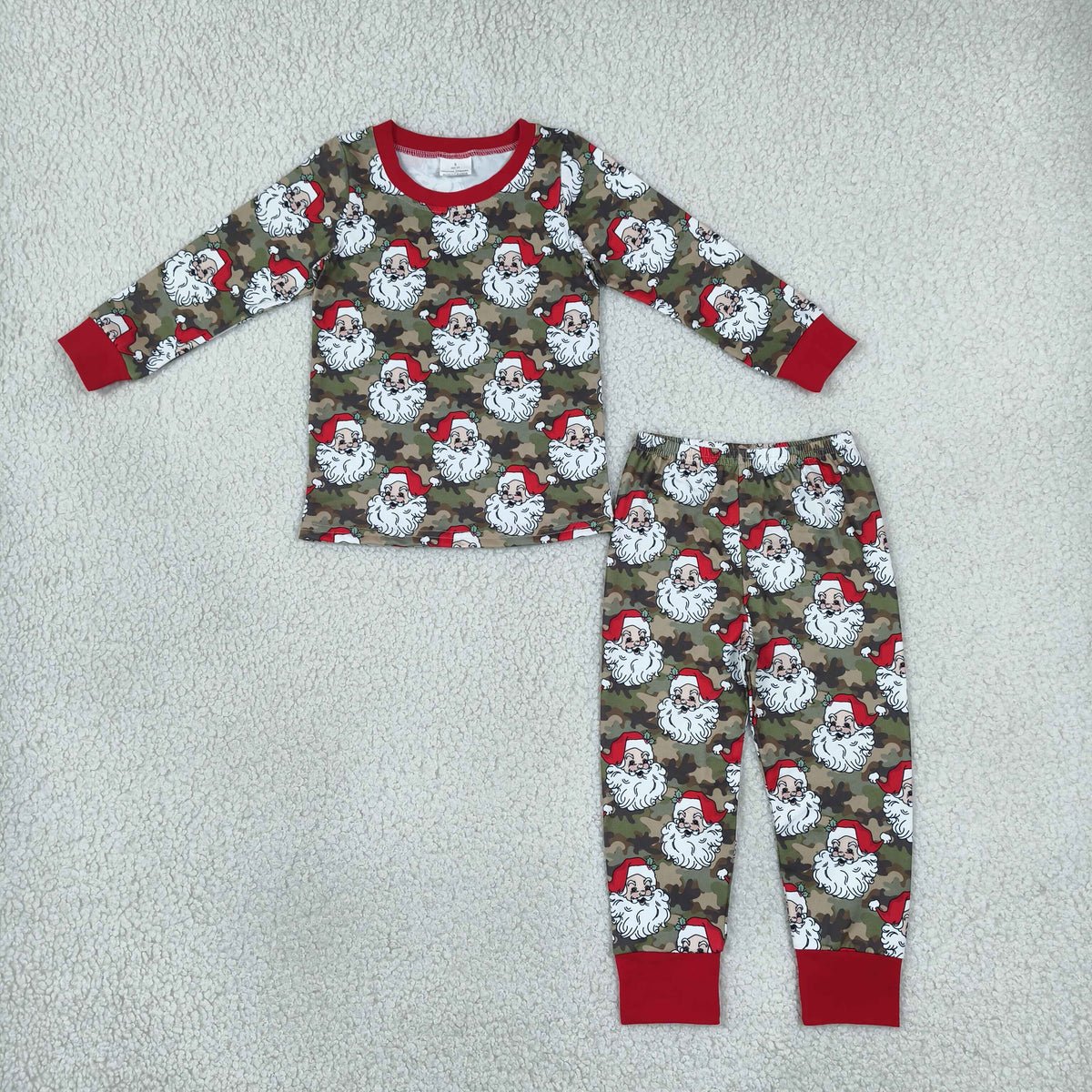 BLP1600 Christmas Santa Camo Boys Pajamas Outfits