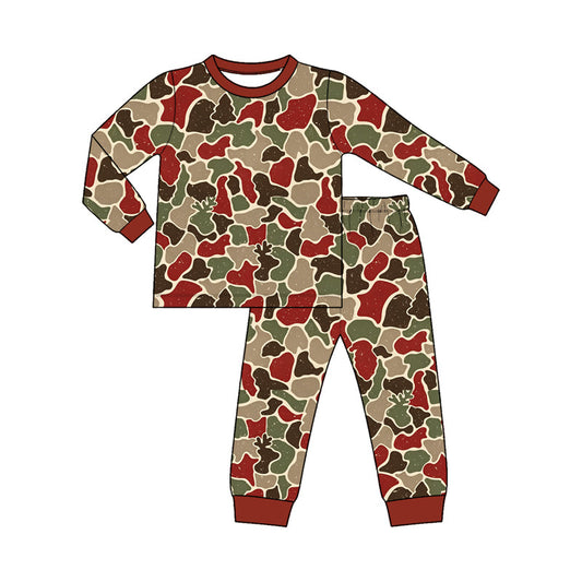 Preorder MOQ 5 pcs Each Style Hunting Deer Camo Kids Matching Clothes 202609