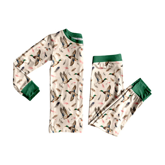 Preorder MOQ 5 pcs Each Style Mallard Ducks Boys Pajamas Kids Matching Clothes