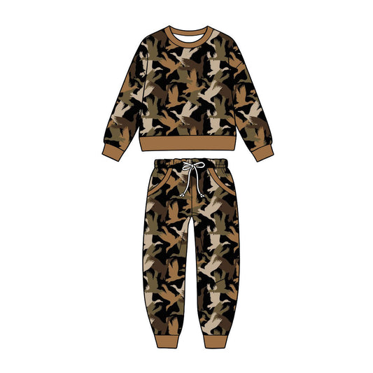 Preorder MOQ 5 pcs BLP1627 Duck Hunting Camo Print Boys Set