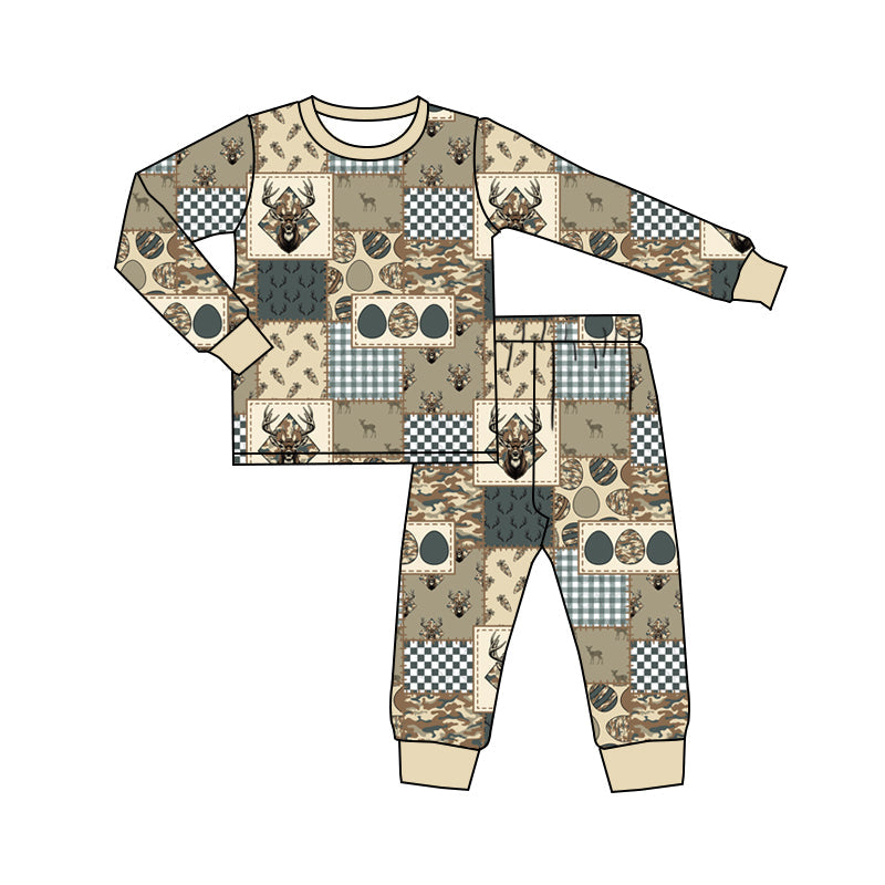 Preorder MOQ 5 pcs Each Style Happy Easter Camo Kids Matching Clothes