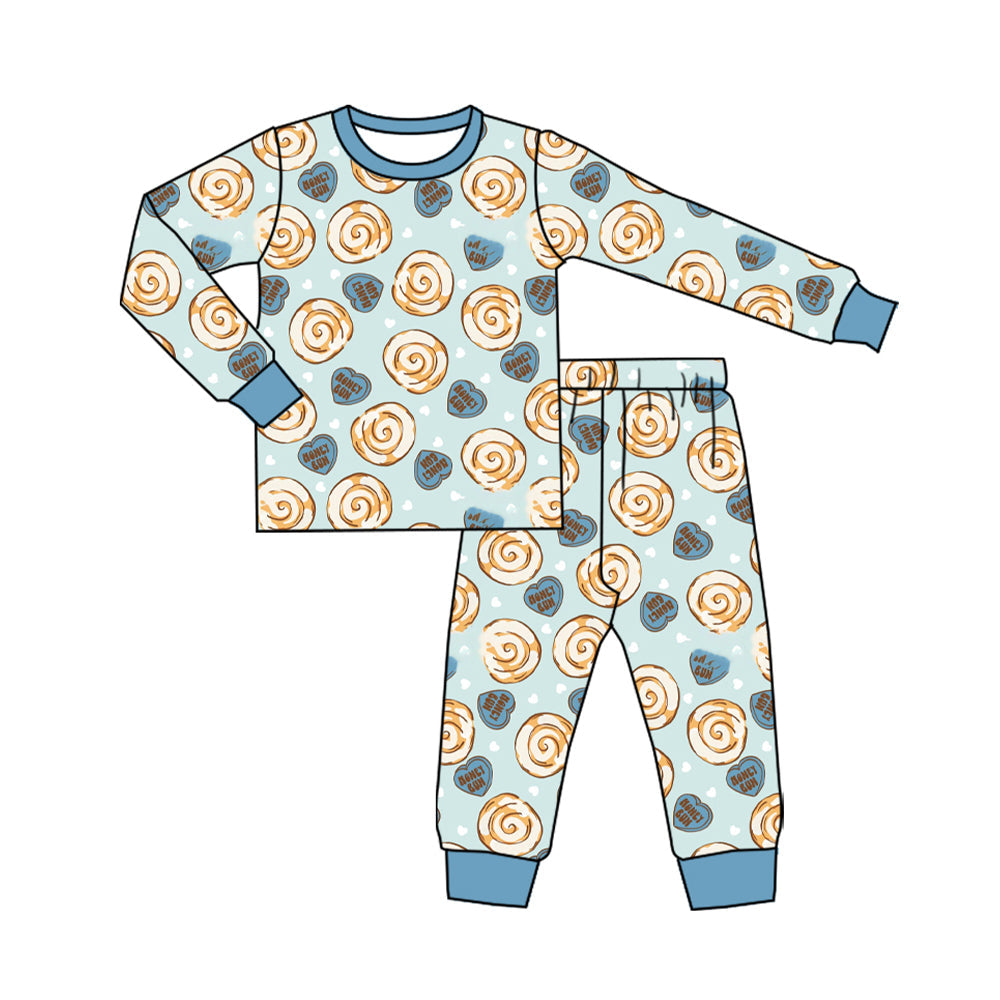 Preorder MOQ 5 pcs Each Style Valentine's Day Lollipop Love Pajamas Kids Matching Clothes